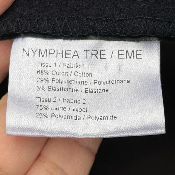 PRET POUR PARTIR WOOL WATERPROOF FABRIC MIX NYMPHEA COAT SIZE 38 /8 - Picture 12 of 13